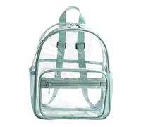 Transparent PVC Backpack - Waterproof Student Schoolbag, Large Capacity Container | Fashionable Unisex Clear Storage Carrier with Side Mesh Pockets for Outdoor Events