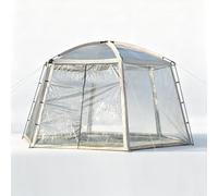 Transparent PVC Camping Gazebo Tent, 360 View Sunroom for 6-12 People | Outdoor Sun Shelter Thickened Waterproof PVC Portable Carry Bag, Easy Setup, 3 Doors, Fits Camping Picnic Backyard Gathering