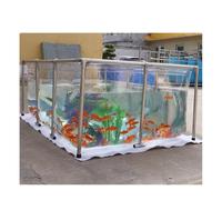 Transparent PVC Canvas Fish Pond, Visible Above Ground Temporary Water Tank for Koi Breeding, Indoor Outdoor Turtle Tank, Water Storage Solution