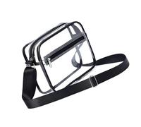Transparent PVC Crossbody Bag for Security Check At Arenas Concerts and Outdoor Activities Waterproof Shoulder Bag Sports Event Shoulder