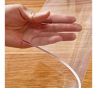 Transparent PVC Desk Protector Mat for Home Office, Waterproof Clear Desk Writing Mat, 1.0mm Thick Non-Slip Clear Desk Pad Blotter on Top of Desks with Round Edge(30 * 140)