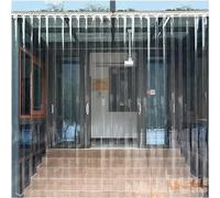 Transparent PVC Door Curtain - Waterproof Plastic Screen Divider for Warehouse Doors Lanières Rideau de Porte en B 1.35x2m Easy Installation & Flexible