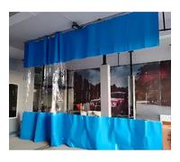 Transparent PVC Garage Divider Curtains, Waterproof Heavy Duty for Quick Rolling and Easy Cleaning in Indoor Outdoor Factory Workshops