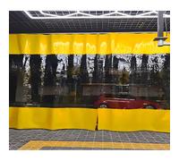 Transparent PVC Garage Divider Curtains, Waterproof Heavy Duty for Quick Rolling and Easy Cleaning in Indoor Outdoor Factory Workshops