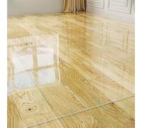 Transparent PVC kitchen floor mat, 1.5mm thick chair floor protector, suitable for hardwood/tiled floors, non-slip and waterproof (160x200cm)