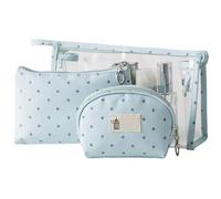 Transparent PVC Makeup Bag with High-end Feel for Girls Travel Grooming and Storage Makeup Bag(Blu)