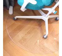 Transparent PVC Office Chair MatRound Floor Protector for Home & Office Scratch Resistant Easy to Clean 57in (145cm) Available Sizes: 75cm 85cm 100cm 125cm 140cm 1m Thick
