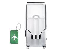 Transparent PVC Protective Case, 28 Inch Transparent Luggage Protective Cover with on the Bottom, Opening Top and Side, Waterproof, Dustproof, Scratch-Resistant