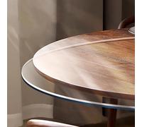 Transparent PVC Round Table Cover 90cm Plastic Protector for Round Dining and Kitchen TablesTablecloth Waterproof Table Cover Easy to Clean