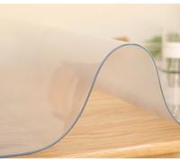 Transparent PVC Round Tablecloth - Thick Waterproof & Non-Slip Table Protector - 100 cm 1 mm (Matte Finish) - Perfect for Home & Event Use