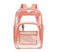 Transparent PVC Shoulder Backpack Large Capacity Student Schoolbag Travel Jelly Bag Clear Heavy Duty Stadium Event Work for Men Women