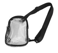 Transparent PVC Shoulder Bag, Transparent Shoulder Bag Easy to Match a Large Capacity for The Airport for Work Concerts (Black)