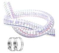 Transparent PVC Steel Wire Helix Flexible,High Pressure Vinyl Hose Inner Diameter 75MM Extra Clear Suction Thick Tubing Thickened Soft 1M Length Pipe(Wall Thickness 4mm)