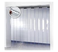 Transparent PVC Strip Curtain Waterproof Plastic Slats for Doors in Warehouses Factories & Markets Easy Installation for Enhanced Energy Efficiency