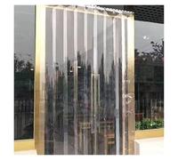 Transparent PVC Strip CurtainsSoft Door Curtain for Barns Shops Warehouses & StablesHeavy Duty Clear Plastic Doorway Divider (120x250cm)