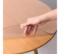 Transparent PVC Table Protective Pad,Custom Size Table Cover Protector,clear table protector for Office, Dresser, Night Stand, Computer & Writing Desk Tabletop-Round