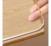 Transparent PVC Table Protective Pad,Custom Size Table Cover Protector,clear table protector for Office, Dresser, Night Stand, Computer & Writing Desk Tabletop-transparent