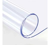Transparent PVC Table Protector Cover Waterproof and Wipeable Table Mat Rectangle Tabletop Protection Durable Plastic Tablecloth 100 x 120 cm Ideal for Dining and Kitchen Use