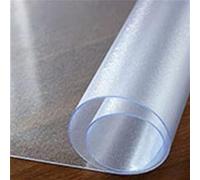 Transparent PVC Table Protector Soft Fabric Table Cover Waterproof Tablecloth for Living Room 2.0mm Thick 100 x 200 cm Durable Easy to Clean Clear Table Mat