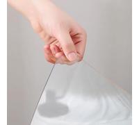 Transparent PVC Tablecloth 0.8mm Thick Antibacterial Protection Durable for Hard Floors & Carpets Fine Cover for Appliances Size 100x140cm/39x55in
