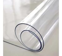 Transparent PVC Tablecloth 100x180cm Waterproof Plastic Cover 2mm Thick Anti-Slip Easy to Clean Perfect for Dining Parties and Outdoor Use
