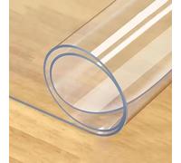 Transparent PVC Tablecloth, 2mm Thick, Slightly Matt Finish, Waterproof and Durable Table Protector for Dining, Kitchen, or Party (70×180cm)