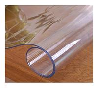 Transparent PVC Tablecloth 2mm Thick Wipeable & Strong C Table Protector Safe Plastic/Vinyl Cover for Dining Events Parties 130x160cm/51.2x63in