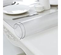 Transparent PVC Tablecloth 90x160cm, 2mm Thick, Matt Finish, Durable Table Protector for Dining, Scratch & Spill Resistant, Ideal for Home & Events