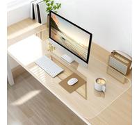 Transparent PVC Tablecloth Protector - 2mm Thick Heat Resistant Wipeable Waterproof Ideal for Dining Tables Desks and Office Chair Mats(Transparent,70 * 70cm)