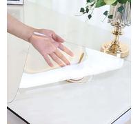 Transparent PVC Tablecloth Waterproof Protective Cover for Kitchen Tables Rectangular Clear Plastic Table Protector Cuttable 2mm Thickness 35x165cm/14x65in