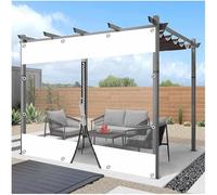 Transparent Pvc Tarpaulin Side Panels, Clear Plastic Tarpaulin With Eyelets, Waterproof Tarp Curtains With Zip, Outdoor Pergola Gazebo Tarpaulin Side Panels, Customizable,1zip-3.8x2.8m/12.5*9.2ft
