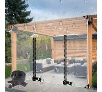 Transparent PVC Tarpaulin with er Doors, Waterproof Side Panels, 0.5mm Heavy-Du Cover for Events, Gazebo & Pera, Dimeons 1.5x2m (4.9x6.6ft)