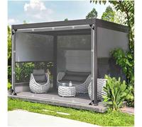 Transparent Pvc Tarpaulin With Eyelets, Tarpaulin Side Panels 1.8/2.3/3.5/4.6m, Outdoor Clear Tarp Curtains for Pergola Garden Garage, 420g/m² Waterproof Tarpaulins,clear-2.3x3m/7.5 * 9.8ft