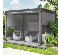 Transparent Pvc Tarpaulin With Eyelets, Tarpaulin Side Panels 1.8/2.3/3.5/4.6m, Outdoor Clear Tarp Curtains for Pergola Garden Garage, 420g/m² Waterproof Tarpaulins,clear-4.8x2.8m/15.7 * 9.2ft
