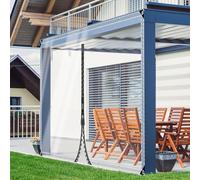 Transparent PVC Tarpaulin with Grommets, TMGJShd Custom 1 Zipper Heavy Duty Waterproof Cloth, Optional Size/Color/Thickness/Zipper, Suitable for Garden/Greenhouse/Patio/Carport. (0.35mm-1.5m-2m)