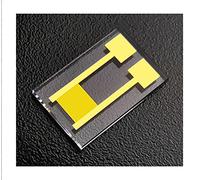 Transparent quartz glass interdigitated electrode, 12Pcs | 4μm IDE on quartz glass, Ti/Au layers, 100 pairs, -100°C to 500°C