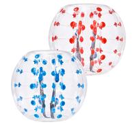(Transparent Red Dots & Blue Dots, 2pcs) VEVOR Inflatable Bumper Ball PVC Sumo Zorb Ball for Teen & Adult