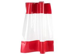 Transparent Red Outdoor Waterproof Tent 0.5mm PVC Joint Plastic Garage Canopy Insulating Anti-Aging Side Panels for Veranda Greenhouse Garden (4x2m)