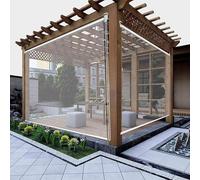 Transparent Roll Up Blinds,Clear PVC Roller Shades,Balcony Rainproof Wind And Dust Proof,Outdoor Partition Curtains With Fittings,Customizable(60x240cm(23.6x94.5in))