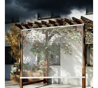 Transparent Roller Blinds,Pvc Roller Blind for Dust,Rain,Snow,50-160cm Width Optional Outdoor Vinyl Curtain,Home and Kitchen Decoration,Easy to Assemble,for Indoor Outdoor (W100xH240cm)