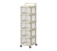 Transparent Rolling Cart with Wheels Multi-Layer Trolley for Kitchen & Bathroom Removable Storage Rack Versatile Island Cart with Handle Utility Cart (D)