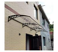Transparent Roof Extension Canopy Weatherproof Polcarbonate Front Door Cover Outdoor Rain Shelter for Patio & Balcony Customizable Size 60cm x 270cm Clear Color