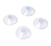 Transparent Round Button Suction Cups Extra Strength Strong Suckers Convenient for Kitchen Bathroom Glass Casement Wall Hooks 55mm/50mm (4pcs 5cm)