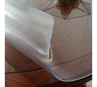 Transparent Round Tablecloth, 59.9 cm, Satin Finish, 4 mm Thick, Durable Cover for Marble & Glass Coffee Tables, Sofa, Kitchen, Bistro - Elegant Dining Protection