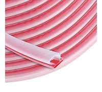 Transparent Rubber Weather Stripping Seal Strip, Waterproof Self-Adhesive Backing for Door Frame Insulation, Easy Cut to Size (49 Feet)