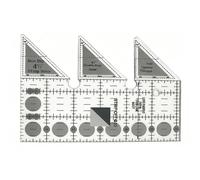 - Transparent Ruler Template, 45° Fabric Tool with Double Scale, Triangular Quilting Ruler, Ruler for Sewing, Embroidery, Knitting, Crochet, Weaving, Crafts, Wrapping