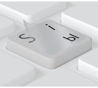 Transparent Russian Keyboard Stickers | PVC Glossy Surface, Durable Cyrillic Characters for Easy Typing on Any Keyboard (Black)