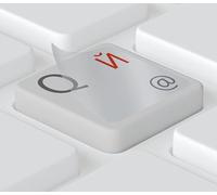 Transparent Russian Keyboard Stickers | PVC Glossy Surface, RED Cyrillic Letters for Easy Typing on Any Keyboard