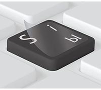 Transparent Russian Keyboard Stickers | PVC Glossy Surface, White Cyrillic Letters for Easy Typing on Any Keyboard