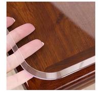 Transparent Scratch-Resistant Table Protector 2mm Thick 59.9 x 90.2 cm Waterproof Plastic Table Cover for Dining Room Kitchen Office Use